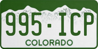 CO license plate 995ICP