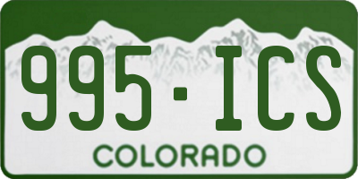 CO license plate 995ICS