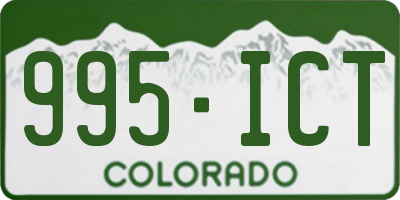 CO license plate 995ICT