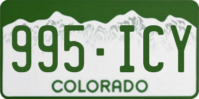 CO license plate 995ICY