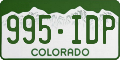 CO license plate 995IDP