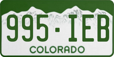 CO license plate 995IEB