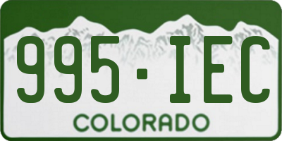 CO license plate 995IEC