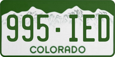 CO license plate 995IED