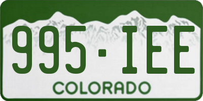 CO license plate 995IEE