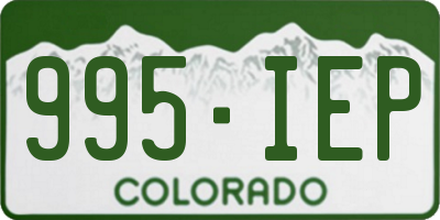 CO license plate 995IEP