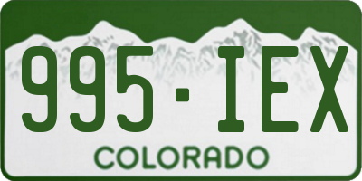 CO license plate 995IEX