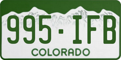 CO license plate 995IFB