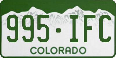 CO license plate 995IFC