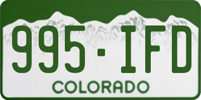 CO license plate 995IFD