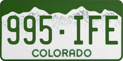 CO license plate 995IFE