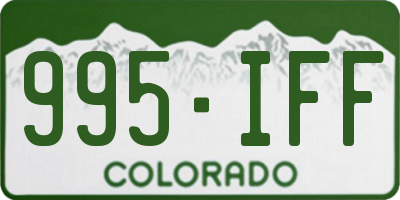CO license plate 995IFF