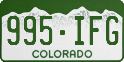 CO license plate 995IFG