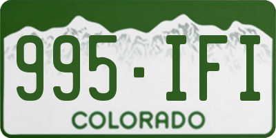 CO license plate 995IFI