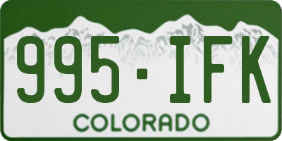 CO license plate 995IFK