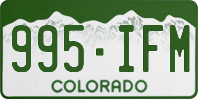 CO license plate 995IFM