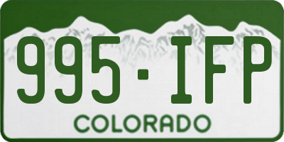 CO license plate 995IFP
