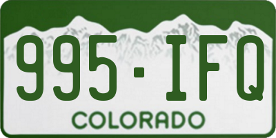 CO license plate 995IFQ