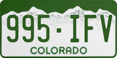CO license plate 995IFV