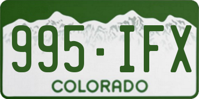 CO license plate 995IFX