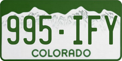 CO license plate 995IFY