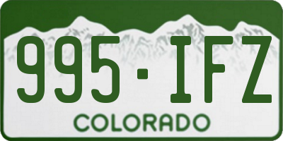 CO license plate 995IFZ