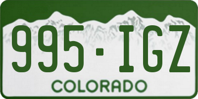 CO license plate 995IGZ