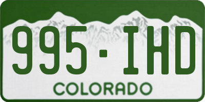 CO license plate 995IHD