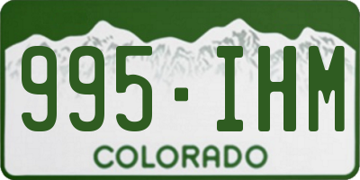 CO license plate 995IHM