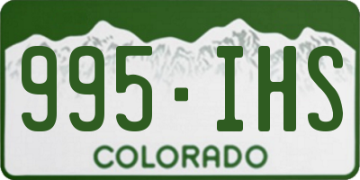 CO license plate 995IHS