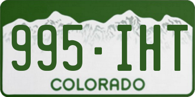 CO license plate 995IHT