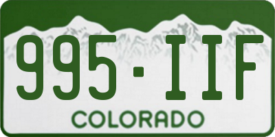 CO license plate 995IIF