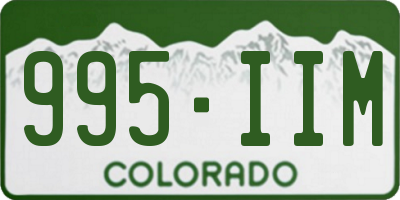 CO license plate 995IIM