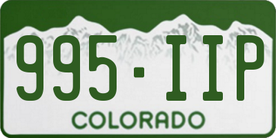 CO license plate 995IIP