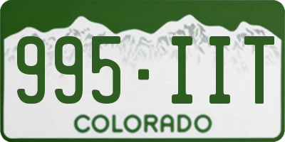 CO license plate 995IIT