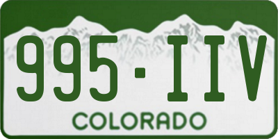 CO license plate 995IIV