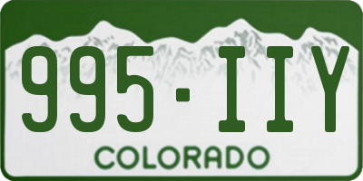 CO license plate 995IIY