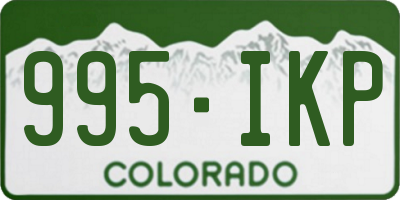 CO license plate 995IKP