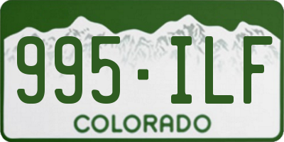 CO license plate 995ILF