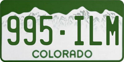 CO license plate 995ILM