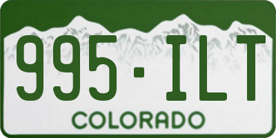 CO license plate 995ILT