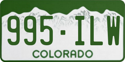 CO license plate 995ILW