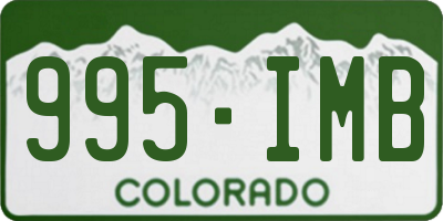 CO license plate 995IMB