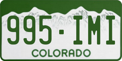 CO license plate 995IMI