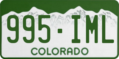 CO license plate 995IML