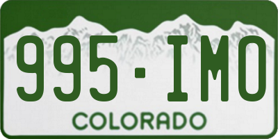 CO license plate 995IMO