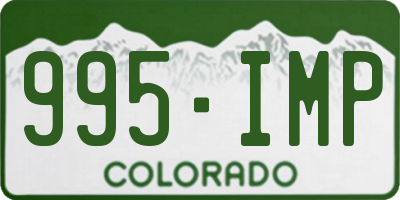 CO license plate 995IMP
