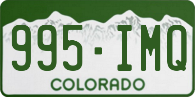 CO license plate 995IMQ