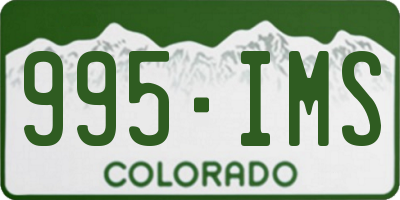 CO license plate 995IMS