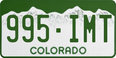 CO license plate 995IMT